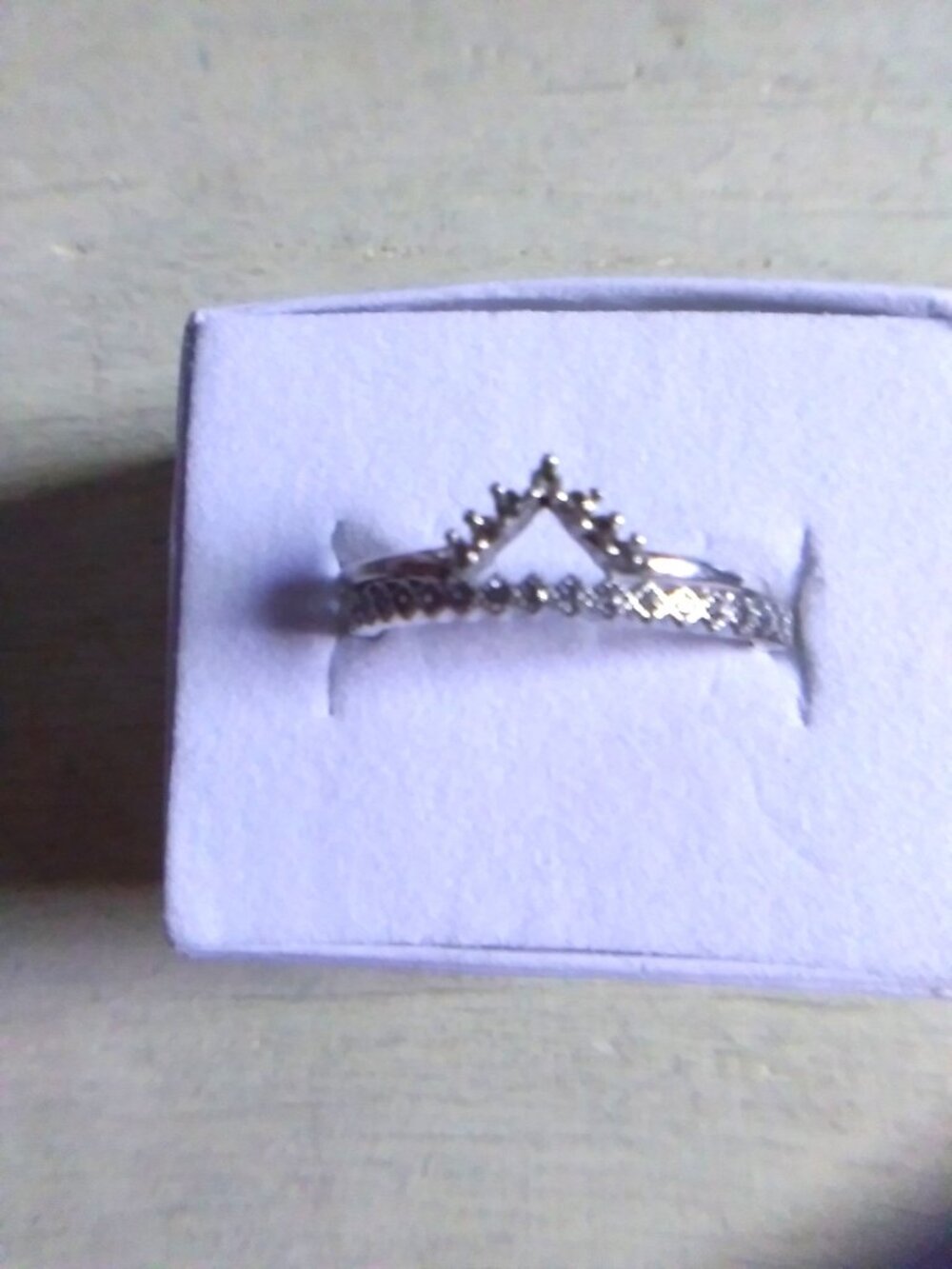 2 Zircon Gemstone Silver Stack Rings
